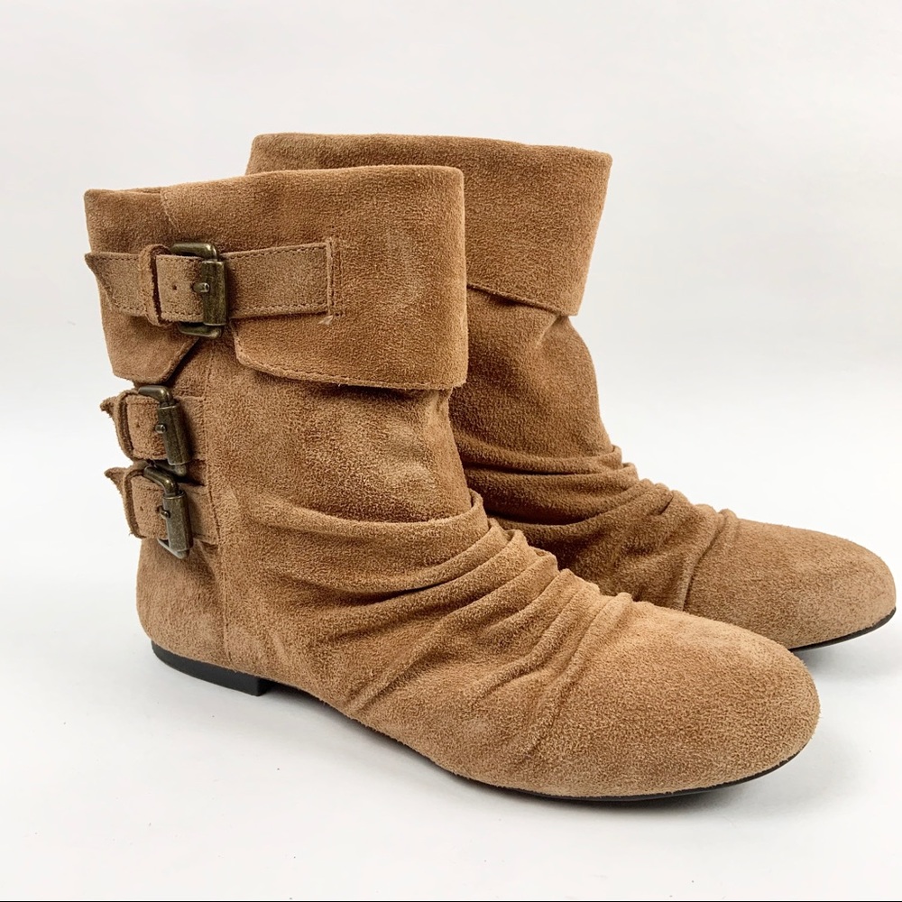Gianni Bini | Buckle Suede Booties